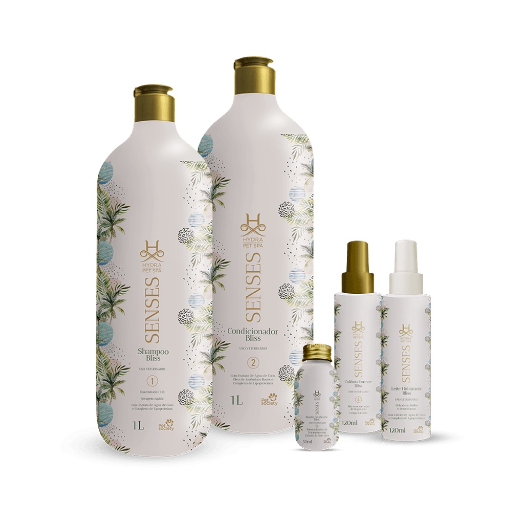 Kit de Produtos Pet Cães Gatos Hydra Pet Spa Senses Bliss