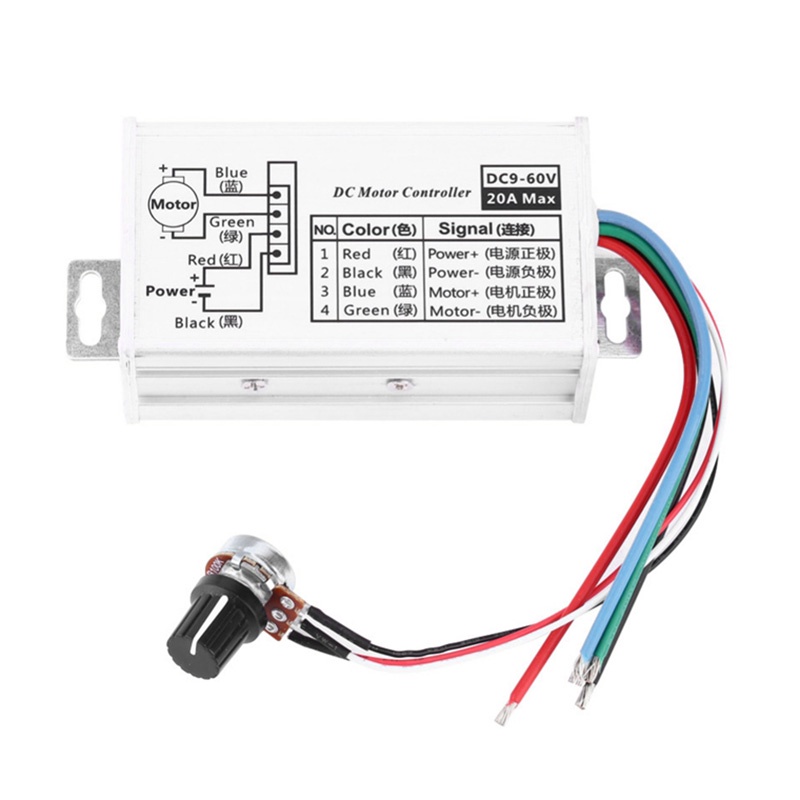 20A Regulador De Velocidade DC Para Frente E Trás 12V24V36V48V60V Placa De Controle PWM De driver De motor De Largura De