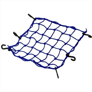 REDE ELASTICA ARANHA AZUL 35X35 MOTO / BAGAGEIRO / CAPACETE