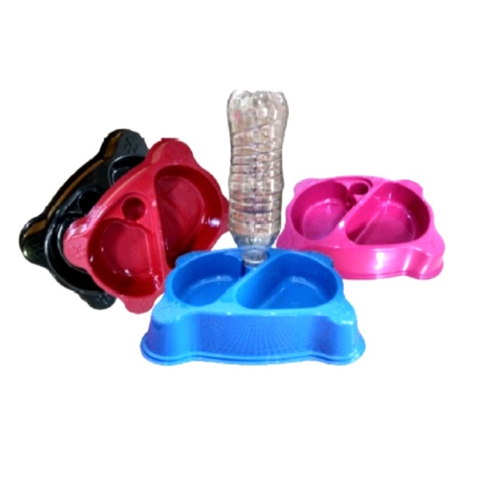 Comedouro Bebedouro Duplo Automático com Suporte Para Garrafa Para Cachorro ou Gatos 500 ml 1200 ml — imagem 2 de 2