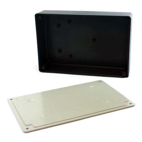 1x Caixa Plástica Patola  Pb114/2  A.36mm X L.97mm X CP.147mm Preto - Montagem Circuitos Eletrônicos