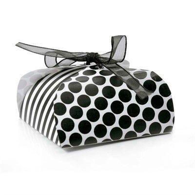 Caixa Bem Casado Viena Poá Listras Preto e Branco 6,5x6,5x4,5 - Pacotes com 24 Unidades - Cromus em Oferta na Shopee