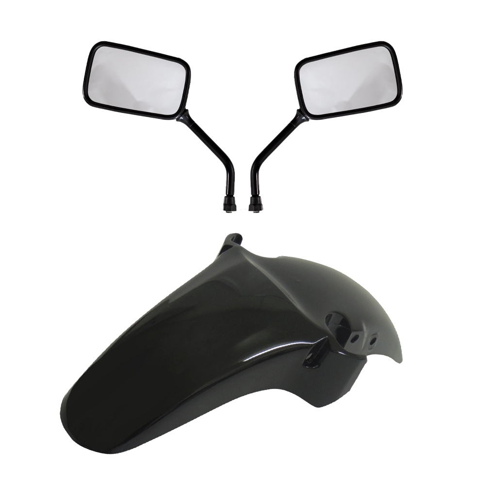 Paralama E Retrovisor Preto Cbx 250 Twister Ano 2001 A 2008