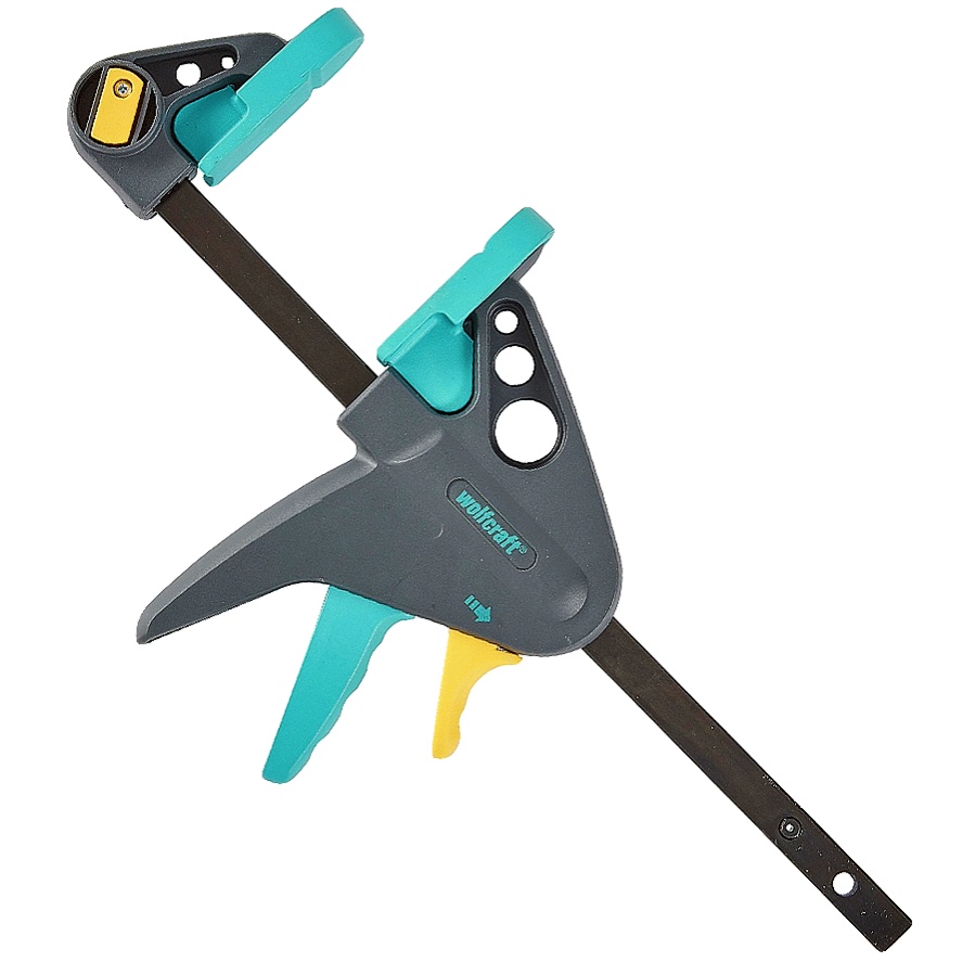 Sargento Grampo Uma Mão Wolfcraft EHZ 65-150 345600 Aperto Rápido Para Marcenaria Madeira