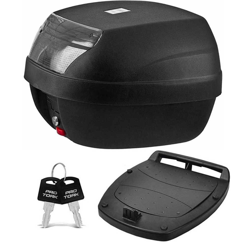 Baú Bauleto para Motos 28 Litros SmartBox Com Refletor Traseiro e Lente Fumê BP-03FM Pro Tork em Oferta na Shopee