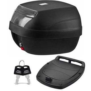Baú Bauleto para Motos 28 Litros SmartBox Com Refletor Traseiro e Lente Fumê BP-03FM Pro Tork em Oferta na Shopee