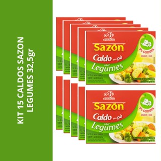 Kit 15 Caldos Sazon Legumes 32,5Gr