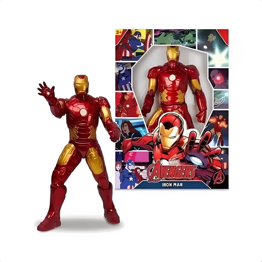 Brinquedo Boneco Homem De Ferro Gigante 45cm Articulado +3 anos Avengers Revolution Plástico Resistente Mimo - 0515 em Oferta na Shopee