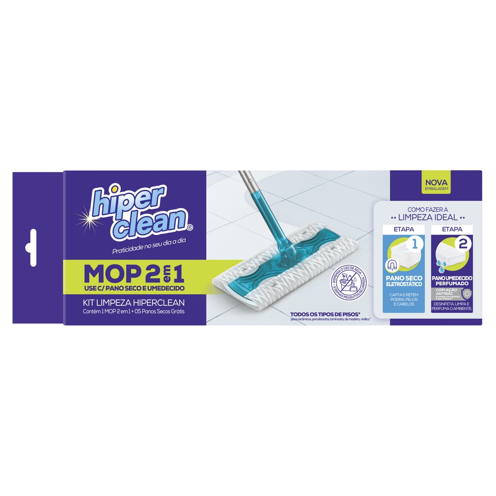 Mop 2 em 1 Hiper Clean