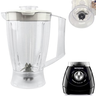 Copo De Liquidificador Mondial Power Black / Mondial Dinamico / Line L-28 L-26 Cristal Branco