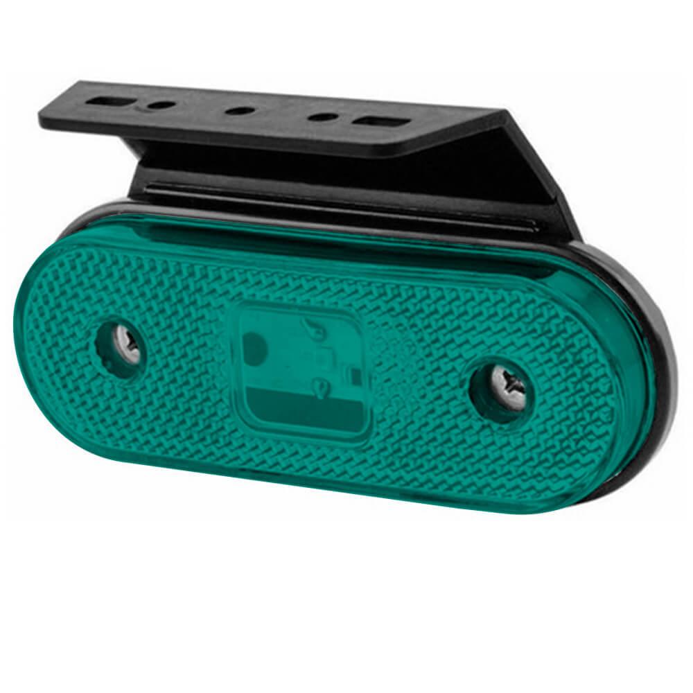 Lanterna Lateral Led Verde Para Carreta 12V / 24V