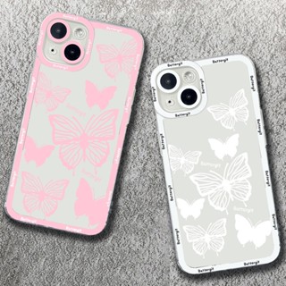 Capa Transparente Borboleta De Fantasia Retrô Para Xiaomi 13T Pro 12T 11T 12 10T 13 14 Mi 11 Lite 5G NE Poco F5 F3 X5 X4 X3 NFC Macia