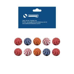 Miçangas Para Pesca Coloridas Cartela 10pçs Summer