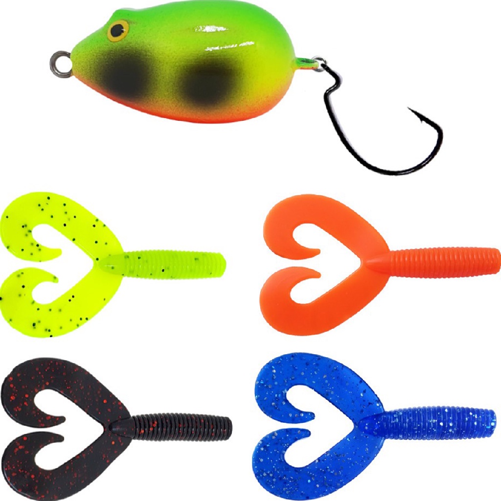 Kit Iscas Criatura Grub Duplo Bolotinha Matadeira Para Traira em Oferta na Shopee