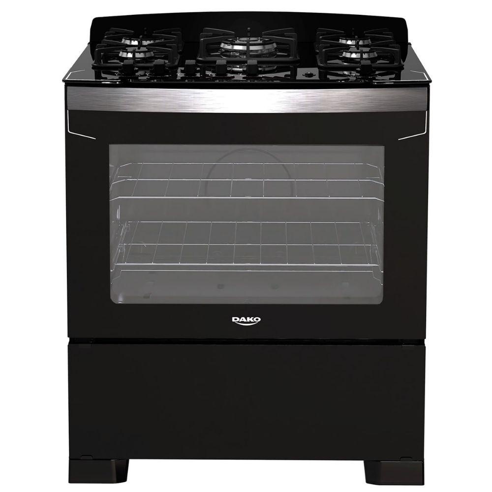 Fogão 5 Bocas Dako Mesa de Vidro Automático Preto Diplomata em Oferta na Shopee