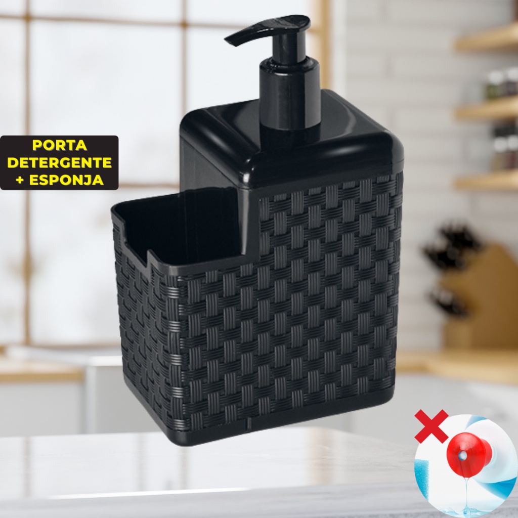 Porta Detergente Porta Sabão Dispenser Sabão Sabonete Liquido Porta Esponja Com Bico Dosador Multiuso Cozinha Banheiro