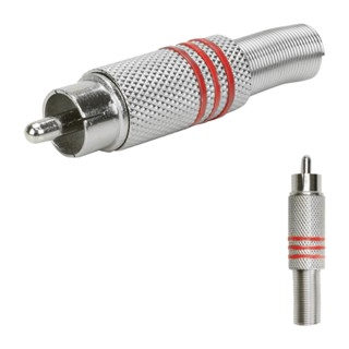 10x Plug Rca Macho Linha Profissional 6mm Vermelho -Original