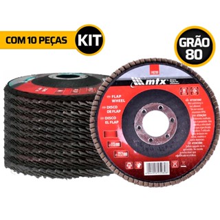 Disco Lixa Flap 4.1/2 Gramatura 80 10 Unidades