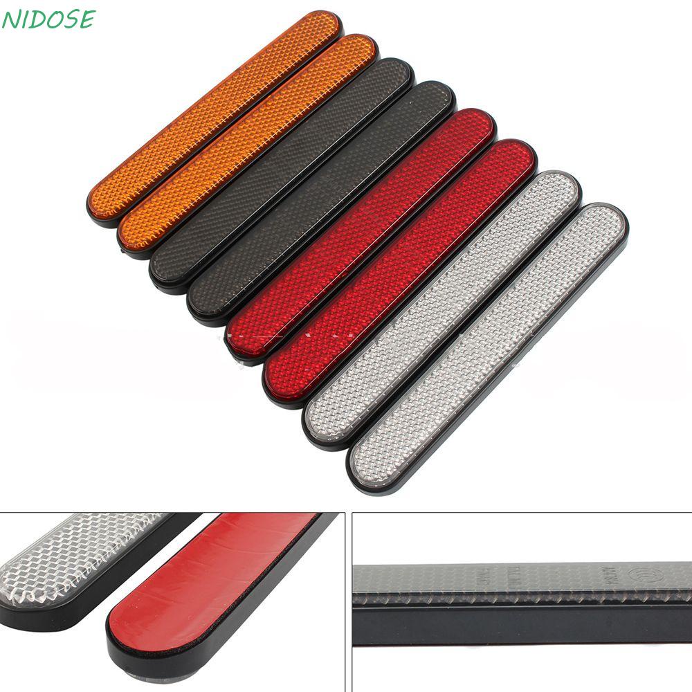 NIDOSE 2Pcs Motocicleta Forquilha Refletor Frontal Acessórios Fita Lateral Sinal De Alerta Para Harley