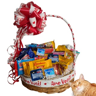 Cesta De Cafe Da Manhã 40 Itens Presente Aniversario Linda N em Oferta na Shopee