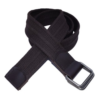 Cinto Masculino Marrom em Lona Premium Modelo Meia Argola ( Quadrada )