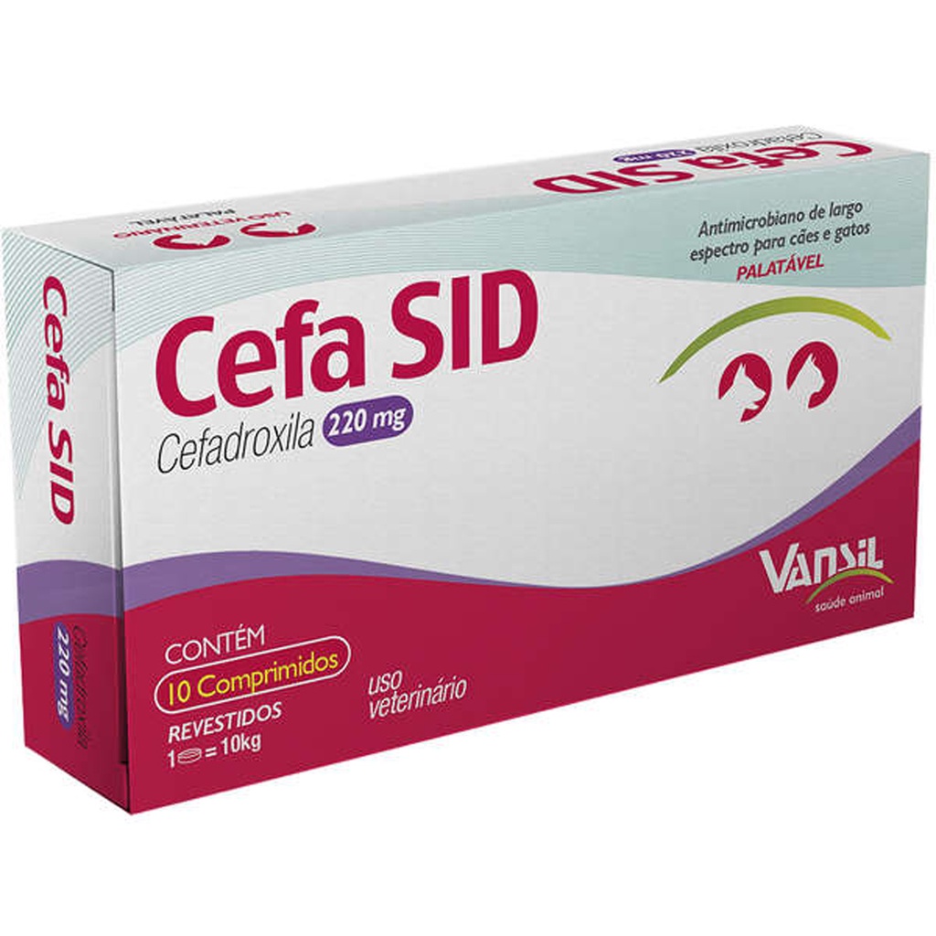 Cefa SID Vansil para Cães e Gatos de 1 a 10 Kg - 220 mg