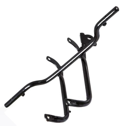Estribo Dianteiro Tubo Com Adaptador Titan 125/150 1995/08 / Fan 125 2005/08 Cromo Forte Preto