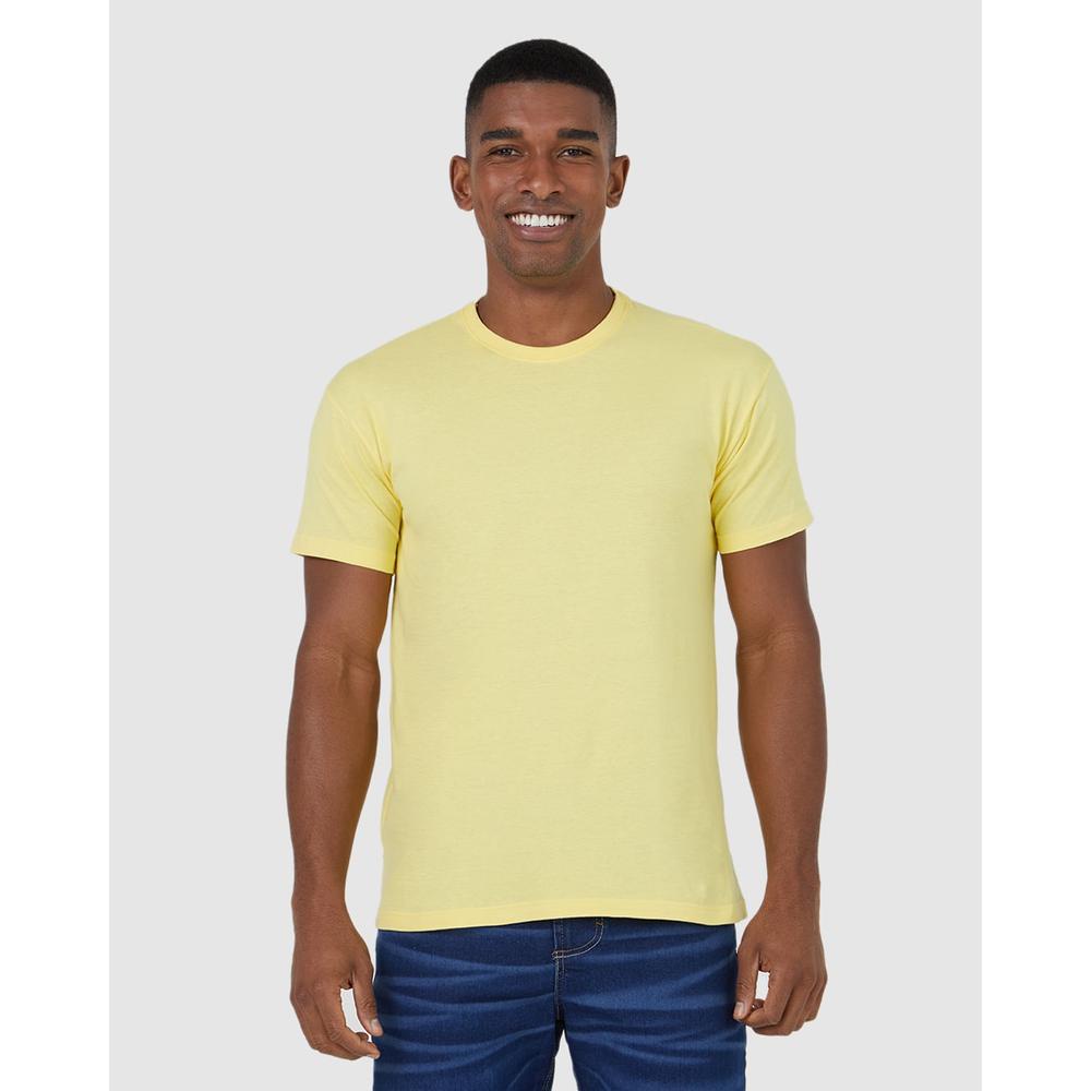 Camiseta Básica Masculina Gola Texturizada Em Algodão - Men Clothes