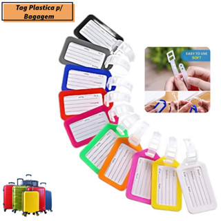 Tag de Identificação Etiqueta Identificador de Mala Bagagem Viagem Travel - ATACADO em Oferta na Shopee