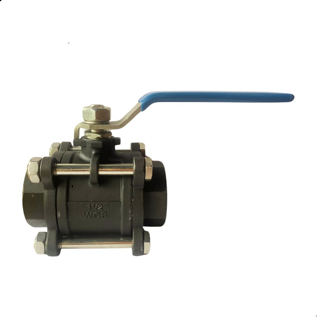 Registro Valvula Esfera Tripartida Pig Para Agua Alavanca Aco Carbono 1.1/2