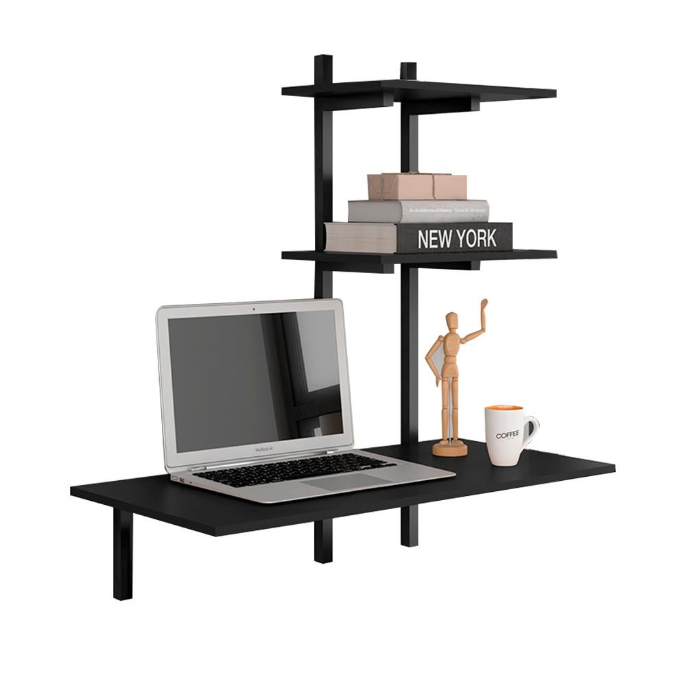 Escrivaninha Suspensa Industrial Mykonos Preto Fosc - Moveis Arapongas em Oferta na Shopee