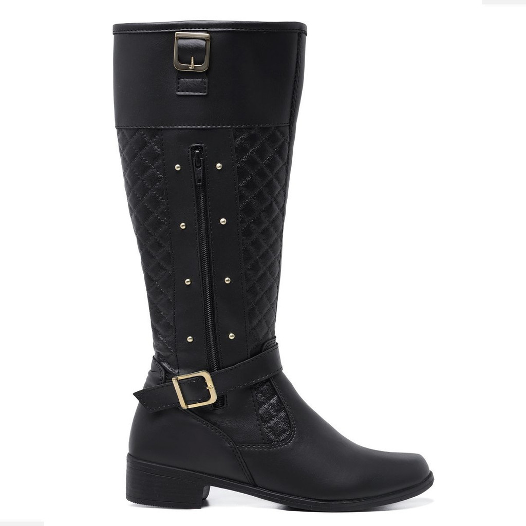 Bota Cano Longo Feminina Cano Alto Country Montaria Com Zíper 11079