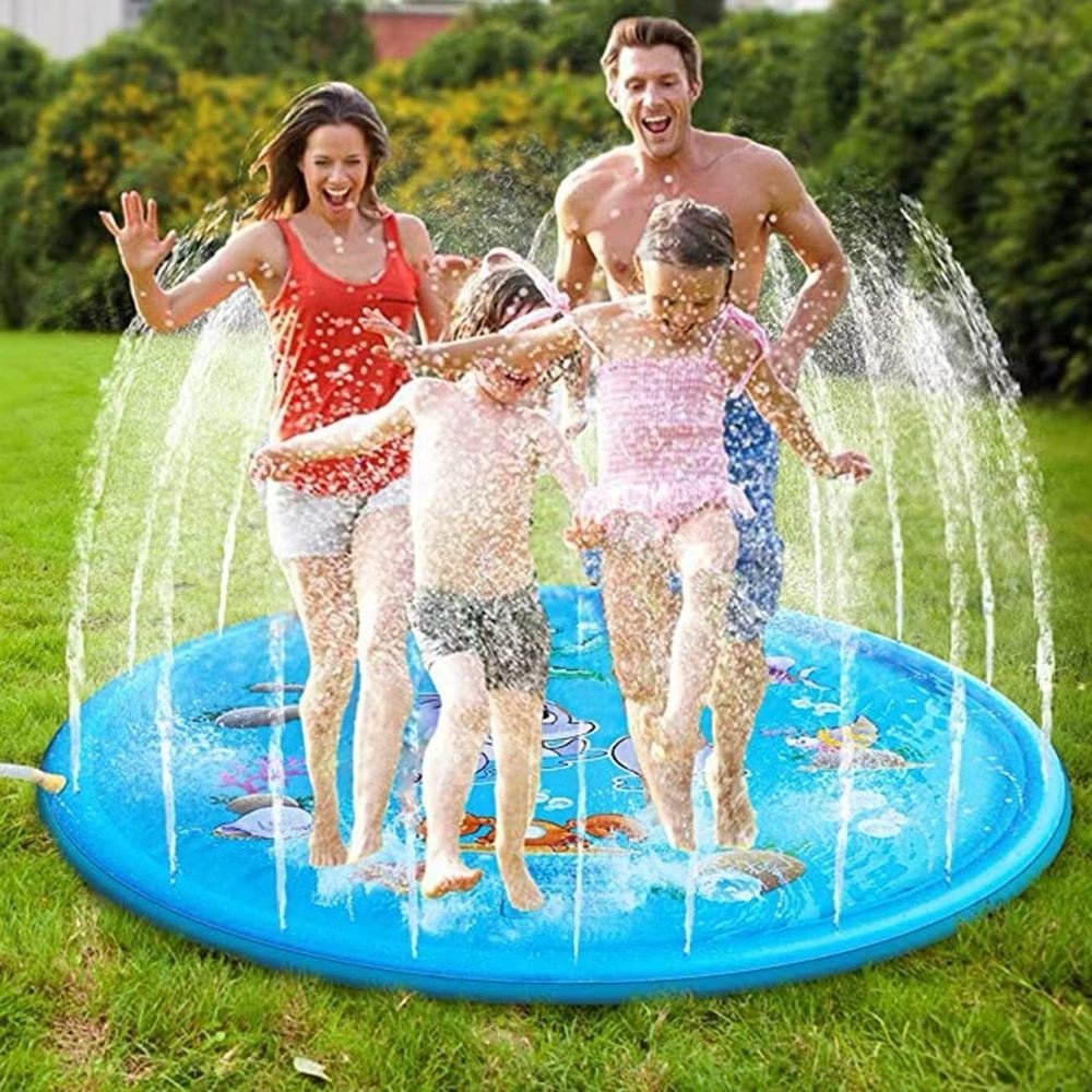 Piscina Tapete Chafariz Azul Infantil Pet Envio Rápido 100cm 140cm 170cm em Oferta na Shopee