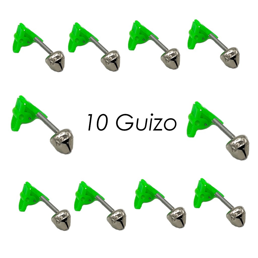 Kit 10 Alarme Sonoro De Fisgada Guizo Simples Pescaria Sininho