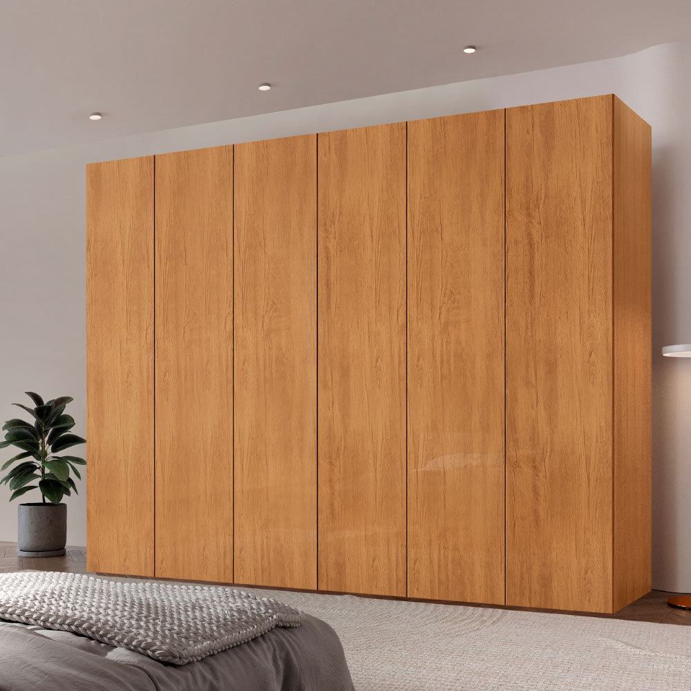 Guarda Roupa Casal Coliseu 100% MDF 6 Portas e 6 Gavetas Moderna Mobília