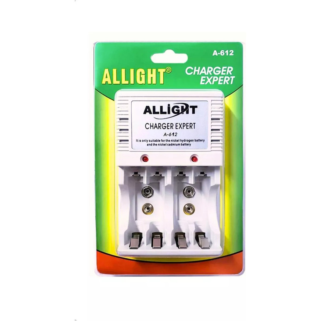 Carregador De Pilha Aa, Aaa E Bateria 9v Recarregável Bivoltt + 4 Pilhas AA Ou Só Carregador