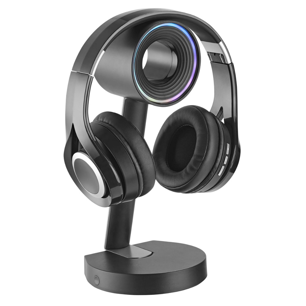 Suporte Para Headset Com Iluminação RGB Octoo GAME-HEADSET (Preto)