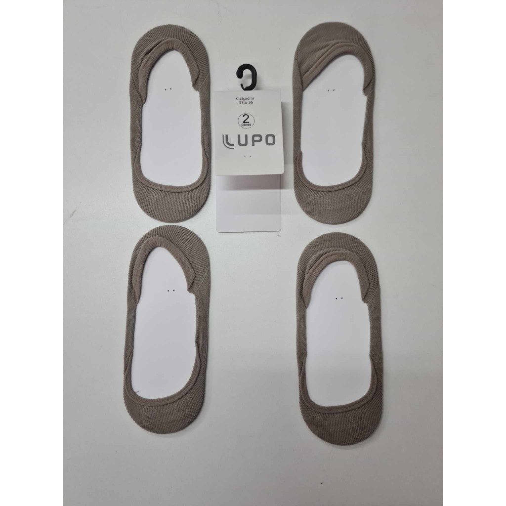 Kit 2 pares Meia Sapatilha Lupo 3287-088 Invisível com Silicone. em Oferta na Shopee