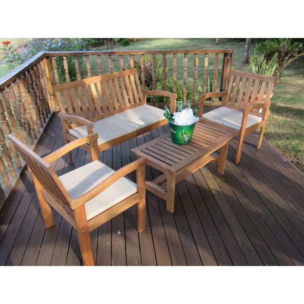 Conjunto Jardim em Madeira Rustic