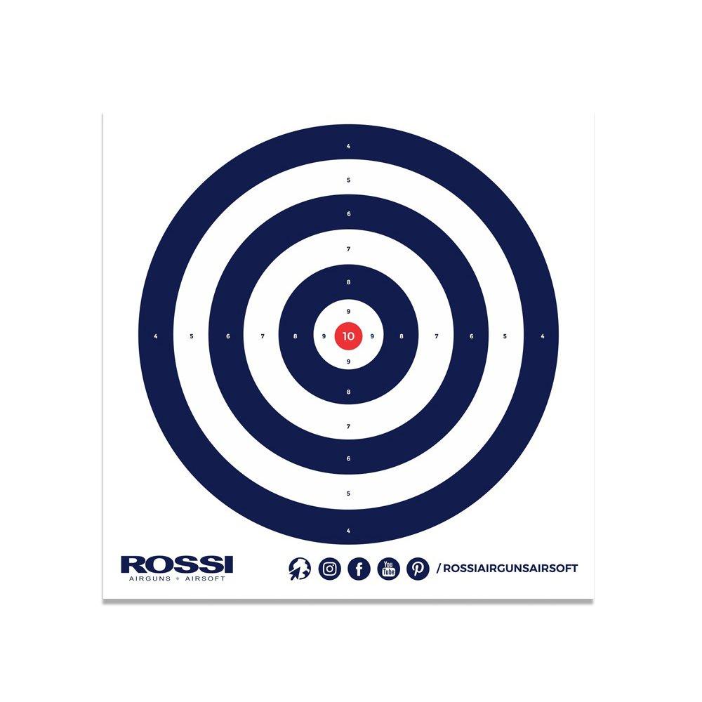 Alvo Papel Airguns Airsoft Azul 140x140mm 40und - Rossi em Oferta na Shopee
