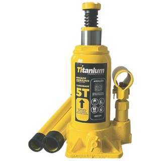 Macaco Hidráulico Tipo Garrafa 5 Ton Titanium em Oferta na Shopee