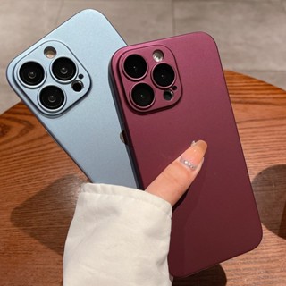 Estojo De Luxo Para Telefone Ultra-Fino Fosco IPhone 15 14 11 13 12 Pro Max 14 Plus Protetor De Câmera Anel De Cobertura Dura