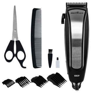 Cortador de Cabelos Britânia BCR22P Inox 9 Acessórios & 5 Alturas