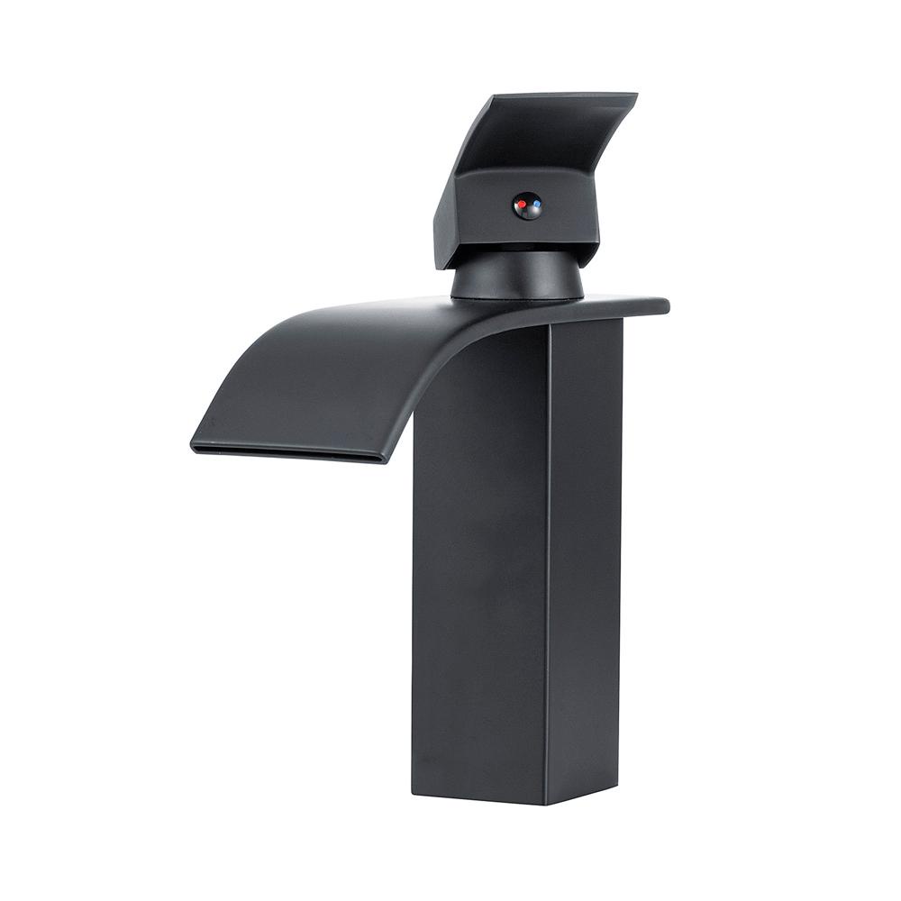 Torneira para banheiro cascata Misturador Monocomando Baixa Paraná Pingoo - Preto em Oferta na Shopee