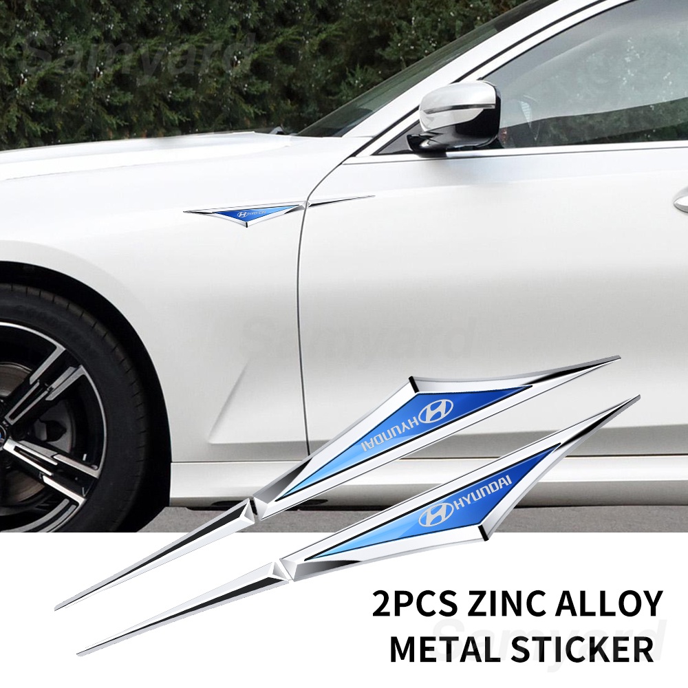 Corpo Do Carro Adesivo De Metal Fender Lâmina Lateral Emblema Para Creta HB20 Tucson Staria	Kona ioniq 5 ioniq 6 Tucson