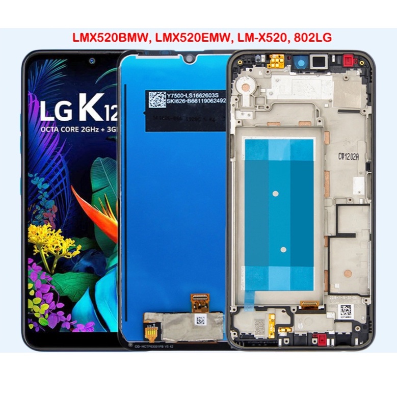 6.26" Tela K50&K12 Prime&K12 Max Frontal Display Do Lcd Compativel LMX520BMW LM-X525BMW Touch Display Com Aro