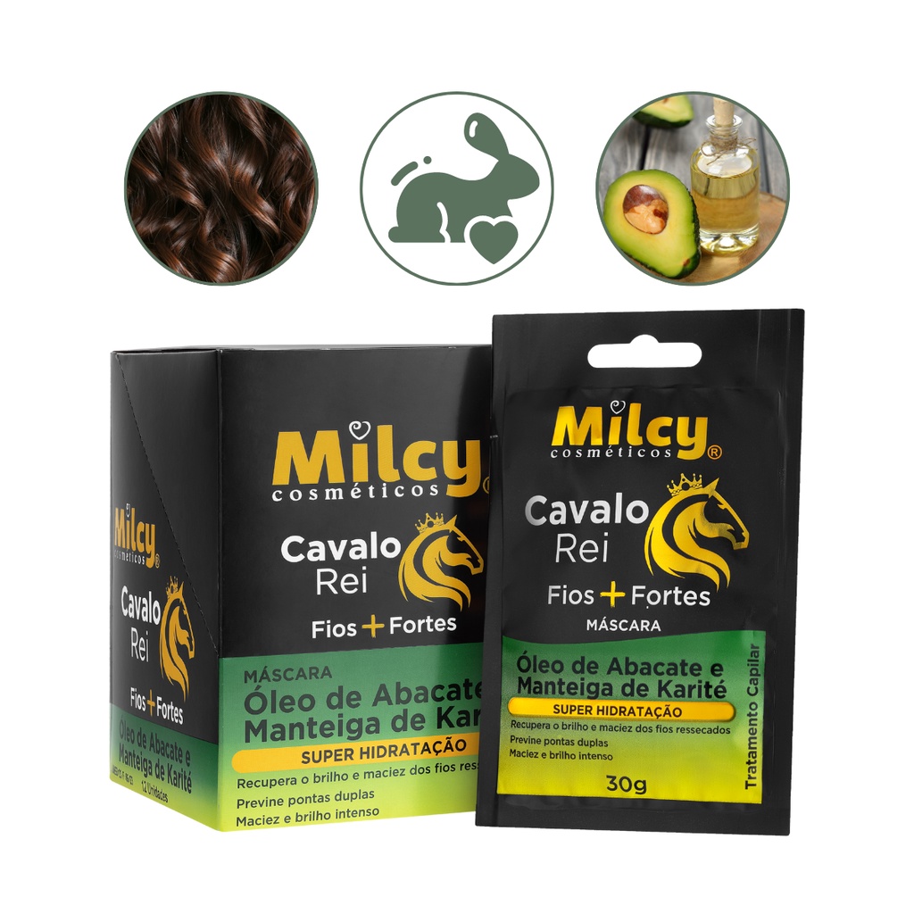 Mascara Capilar Oleo Abacate Hidratacao Cavalo Rei Milcy 30g - Beauty