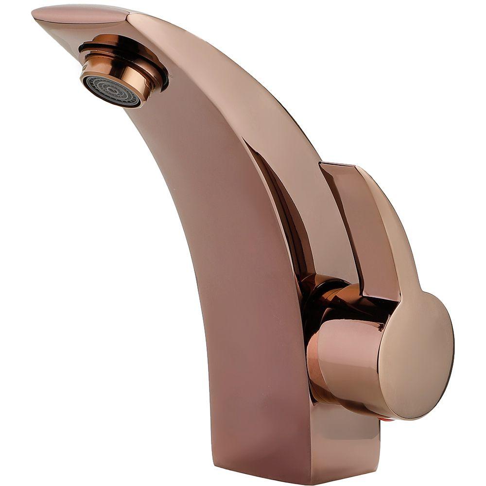 Torneira para banheiro Misturador Monocomando baixa Meriti Pingoo - Dourado rose em Oferta na Shopee