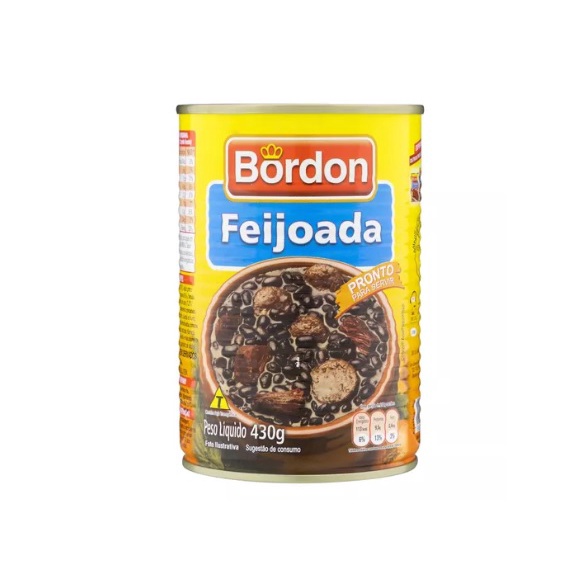 Feijoada Pronta A Brasileira Lata 430g Bordon