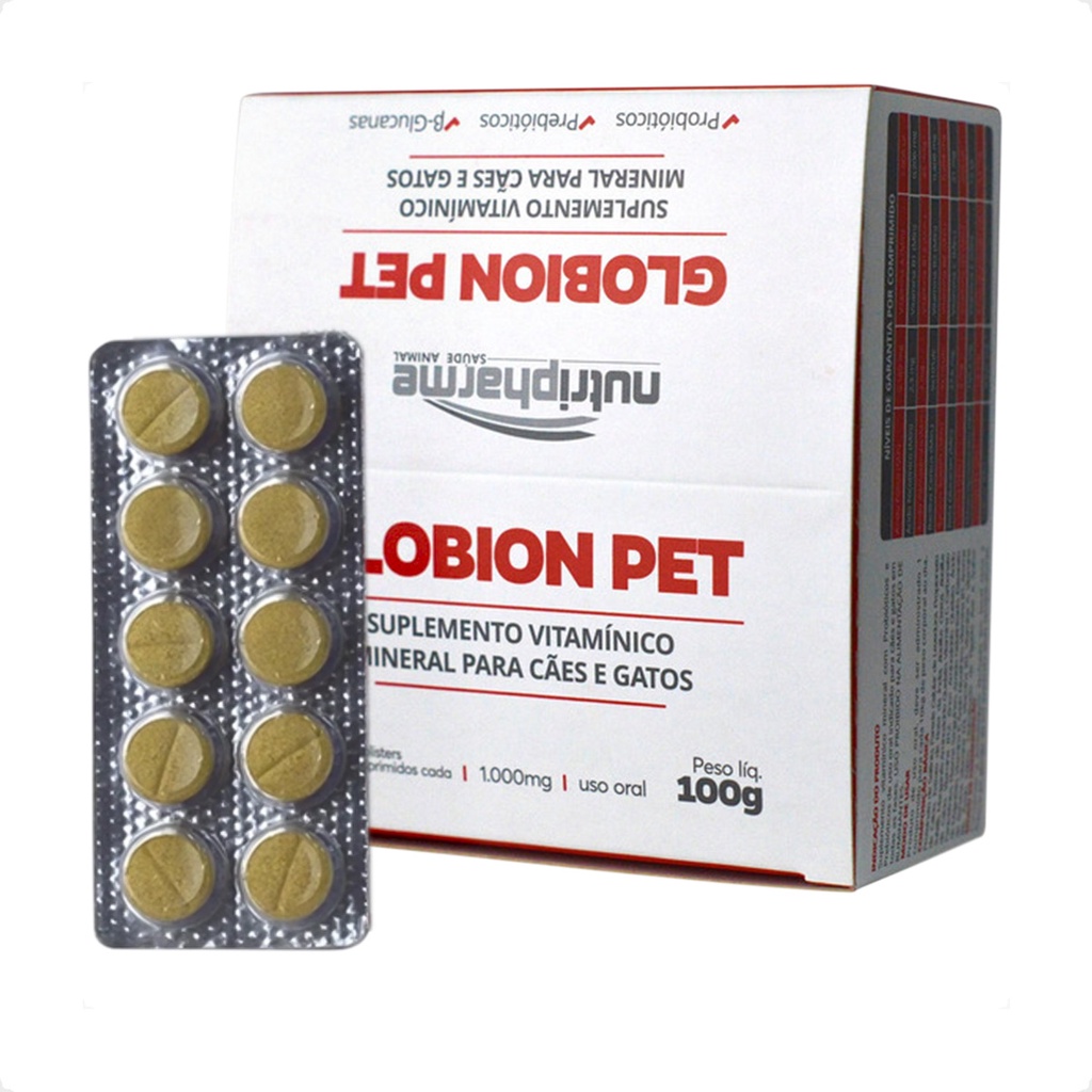 Globion Pet Suplemento Vitamínico Nutripharme - Blister 10 Comprimidos